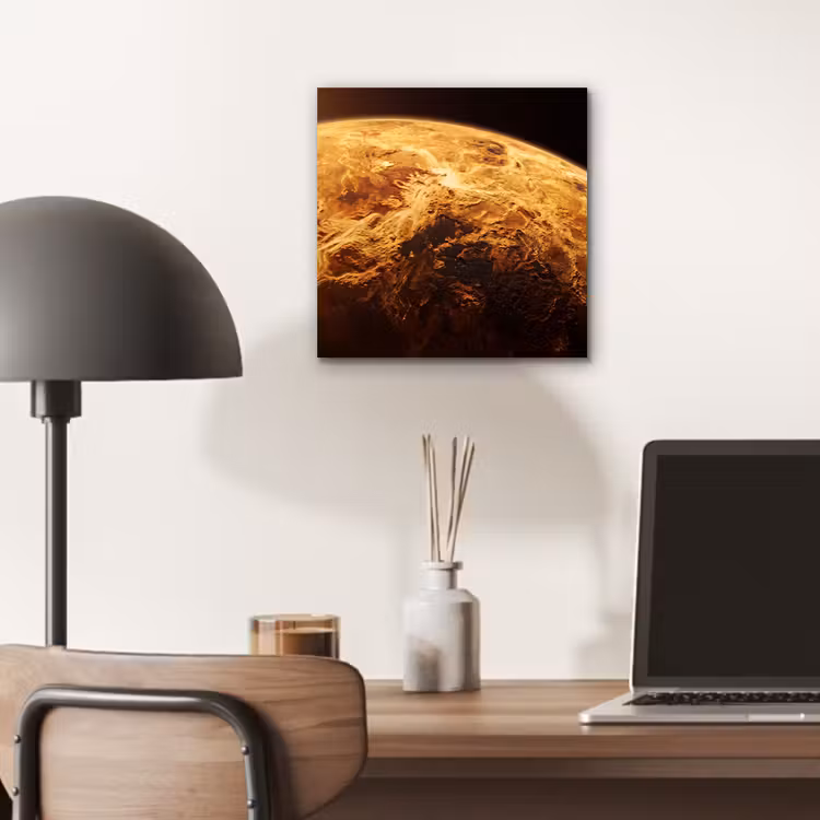 Aluminium schilderij - Planeet - Ruimte - Oranje — 6
