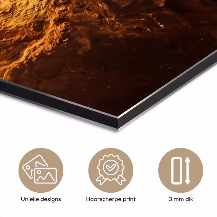 Aluminium schilderij - Planeet - Ruimte - Oranje — 7