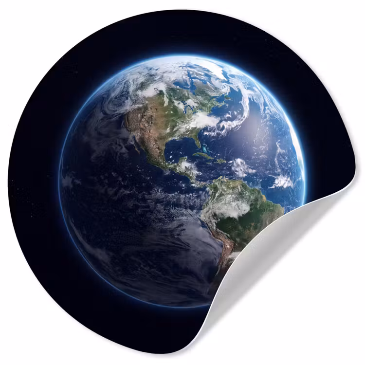 Behangcirkel - Aarde - Ruimte - Kosmos — 1