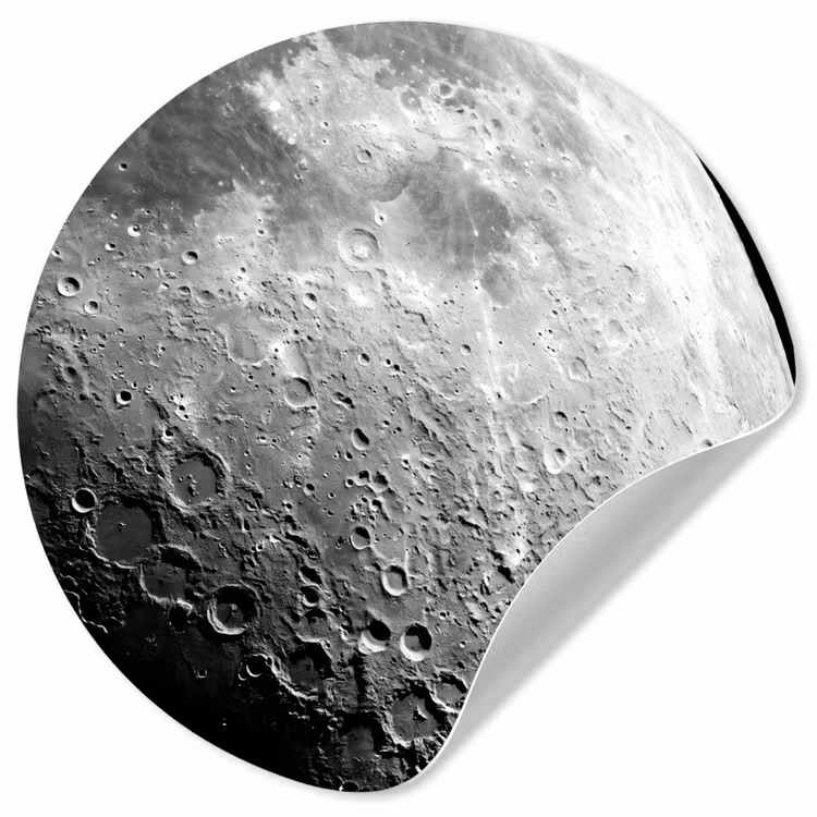 Behangcirkel - Maan - Kraters - Ruimte — 1