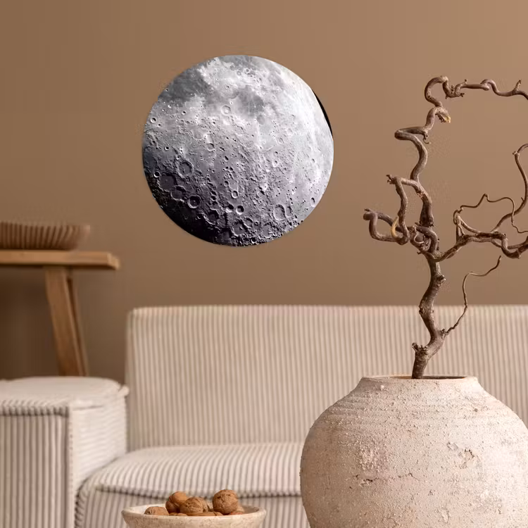Behangcirkel - Maan - Kraters - Ruimte — 2