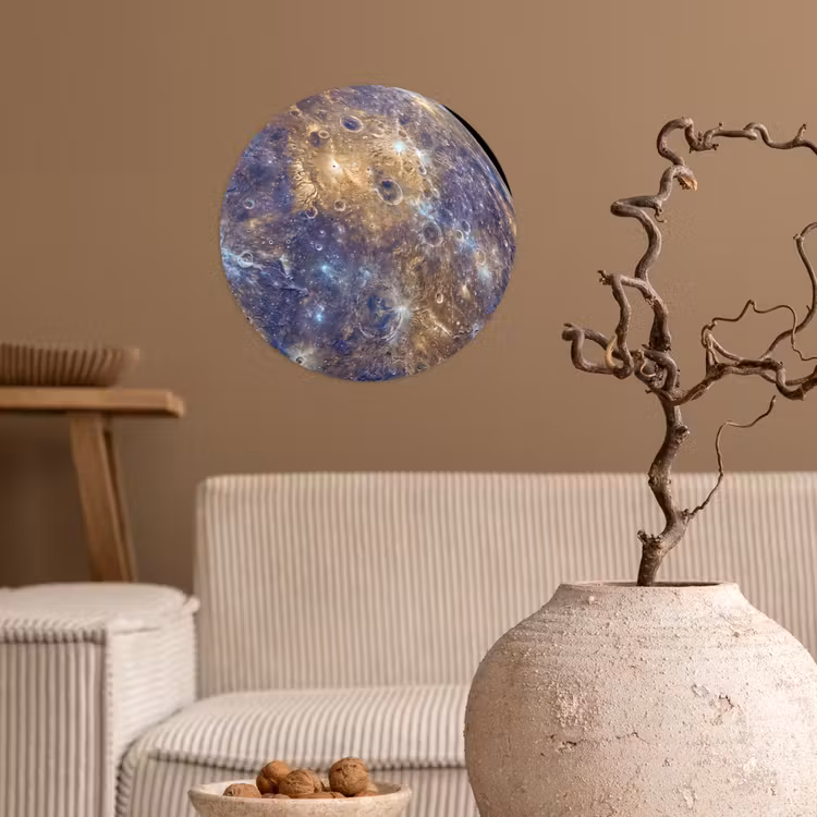 Behangcirkel - Planeet - Kraters - Ruimte — 2