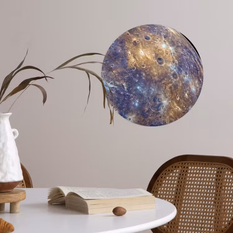 Behangcirkel - Planeet - Kraters - Ruimte — 4