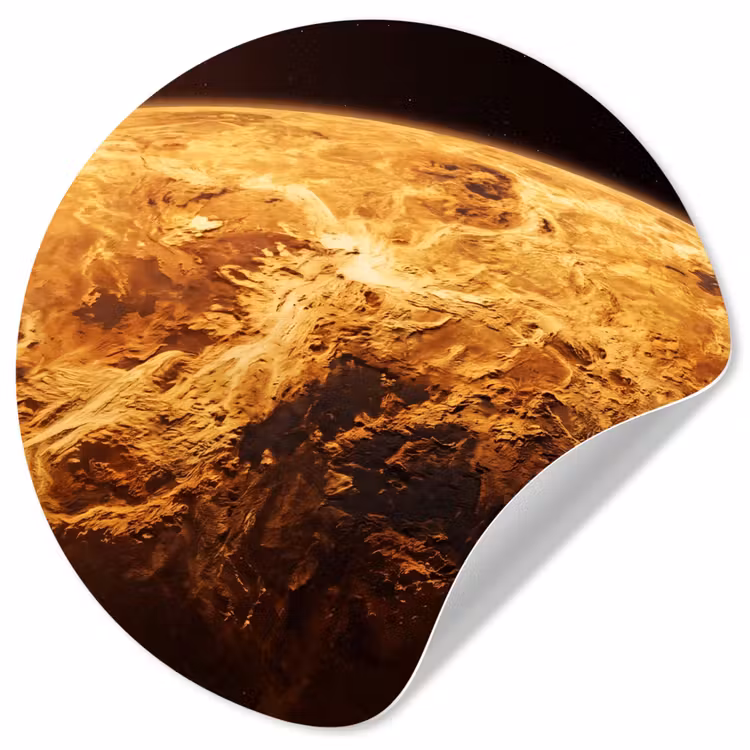 Behangcirkel - Planeet - Ruimte - Oranje — 1