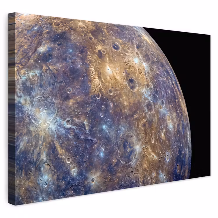 Buiten canvas - Planeet - Kraters - Ruimte — 1