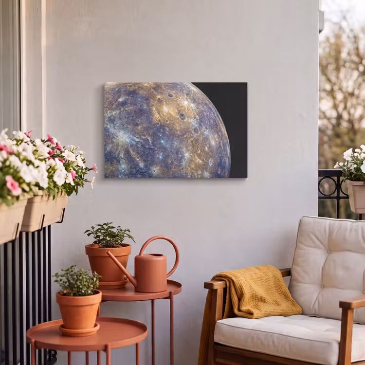 Buiten canvas - Planeet - Kraters - Ruimte — 3