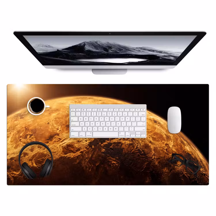 Bureau onderlegger - Planeet - Ruimte - Oranje — 4