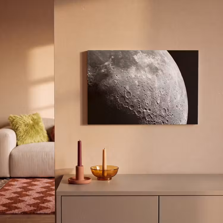 Canvas schilderij - Maan - Kraters - Ruimte — 1