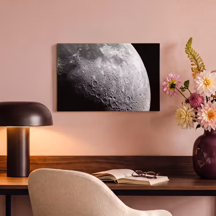 Canvas schilderij - Maan - Kraters - Ruimte — 5