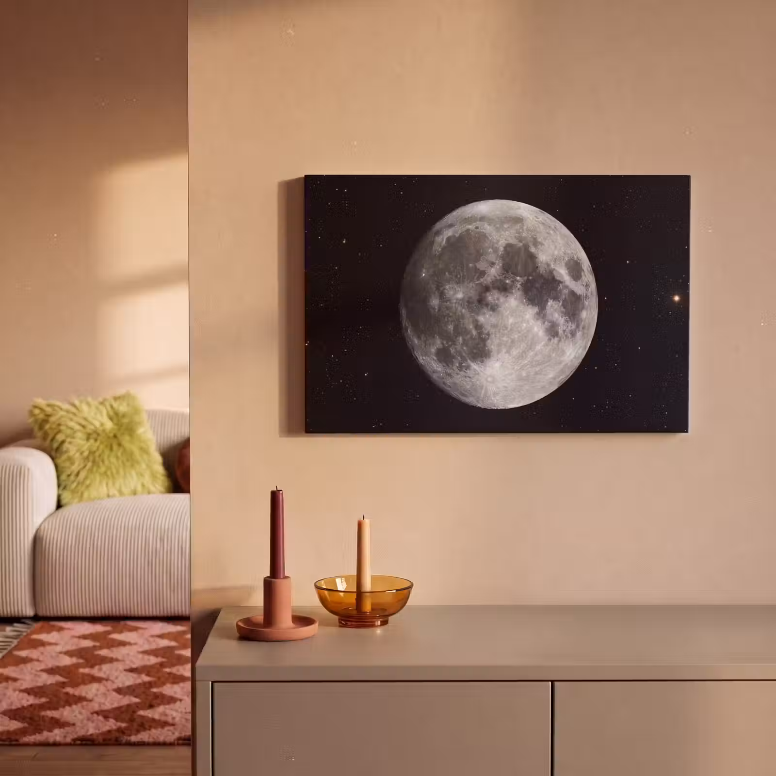 Canvas schilderij - Maan - Sterren - Ruimte — 1