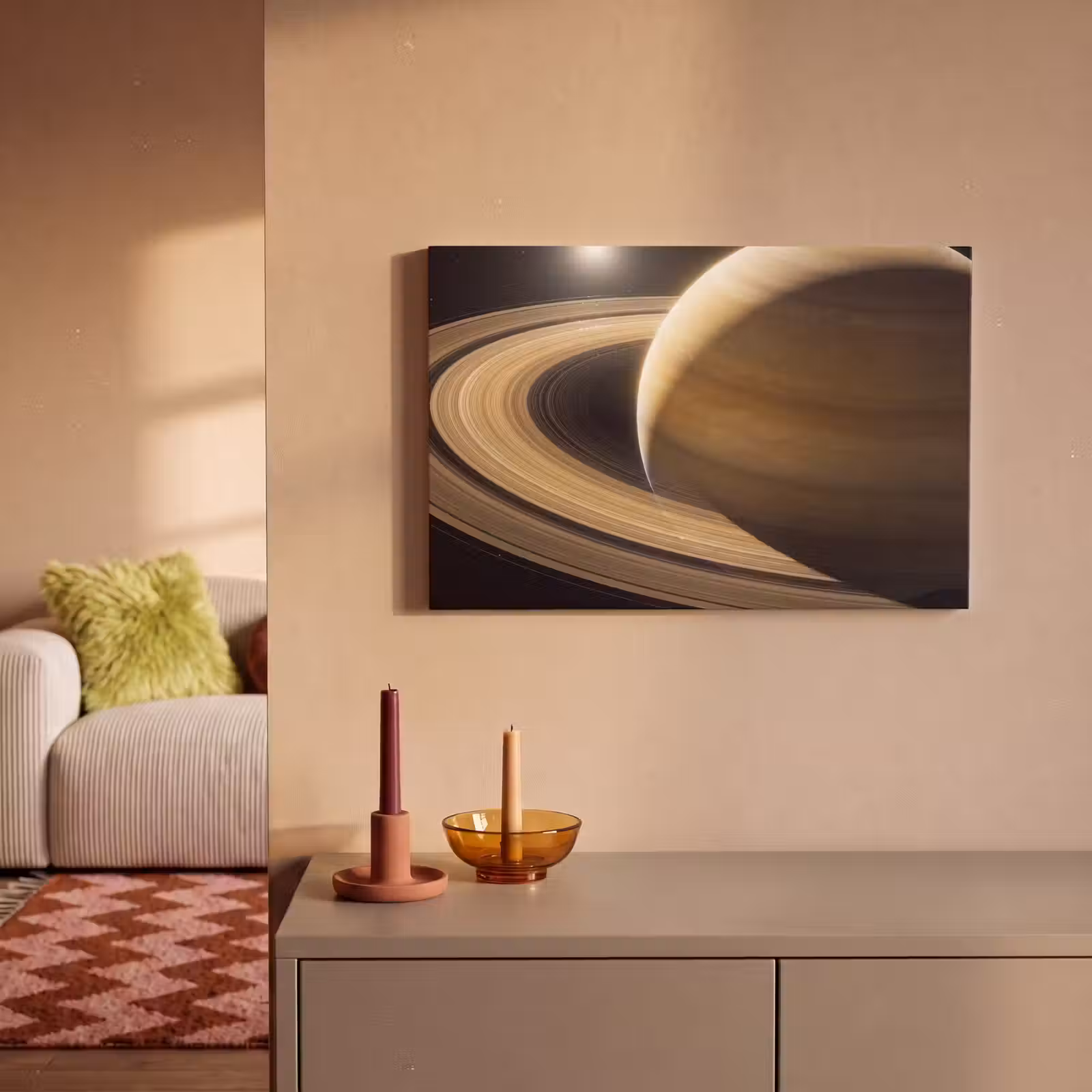 Canvas schilderij - Planeet - Ringen - Ruimte — 1
