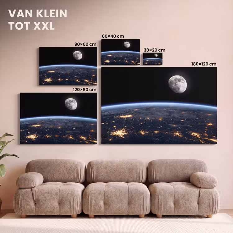 Canvas schilderij - Aarde - Nacht - Ruimte — 7