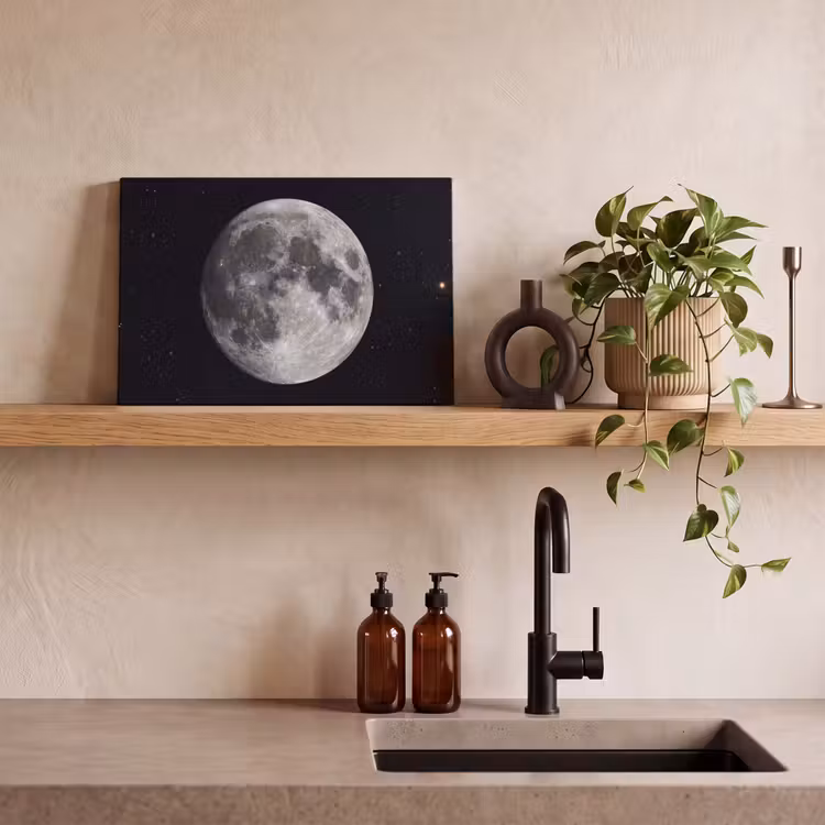 Canvas schilderij - Maan - Sterren - Ruimte — 3