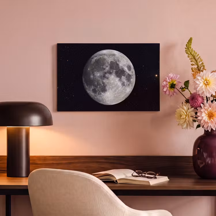 Canvas schilderij - Maan - Sterren - Ruimte — 5