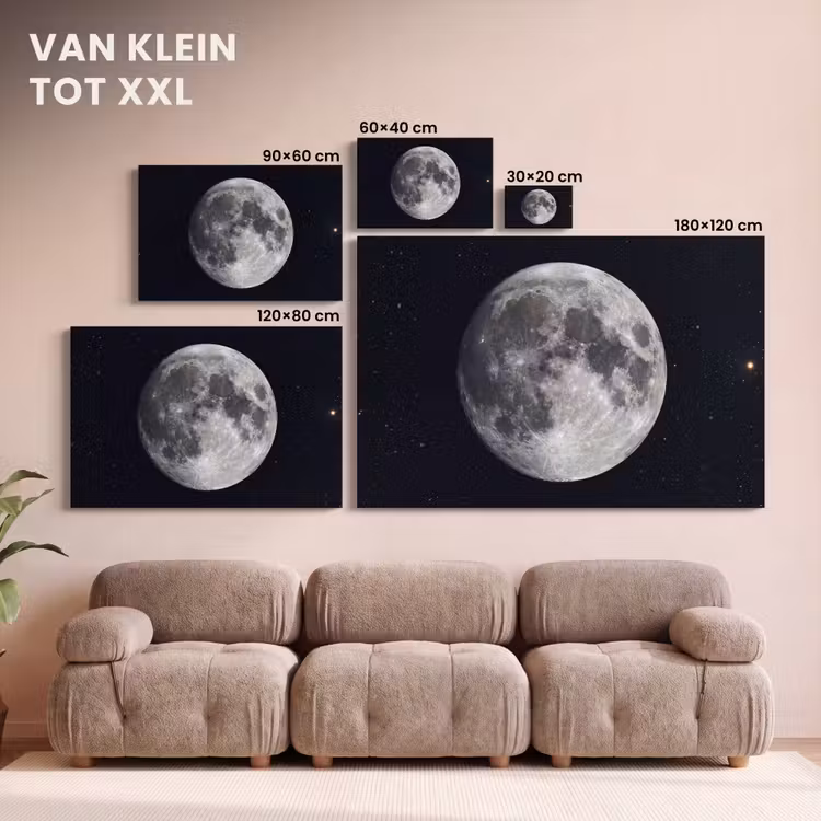 Canvas schilderij - Maan - Sterren - Ruimte — 7