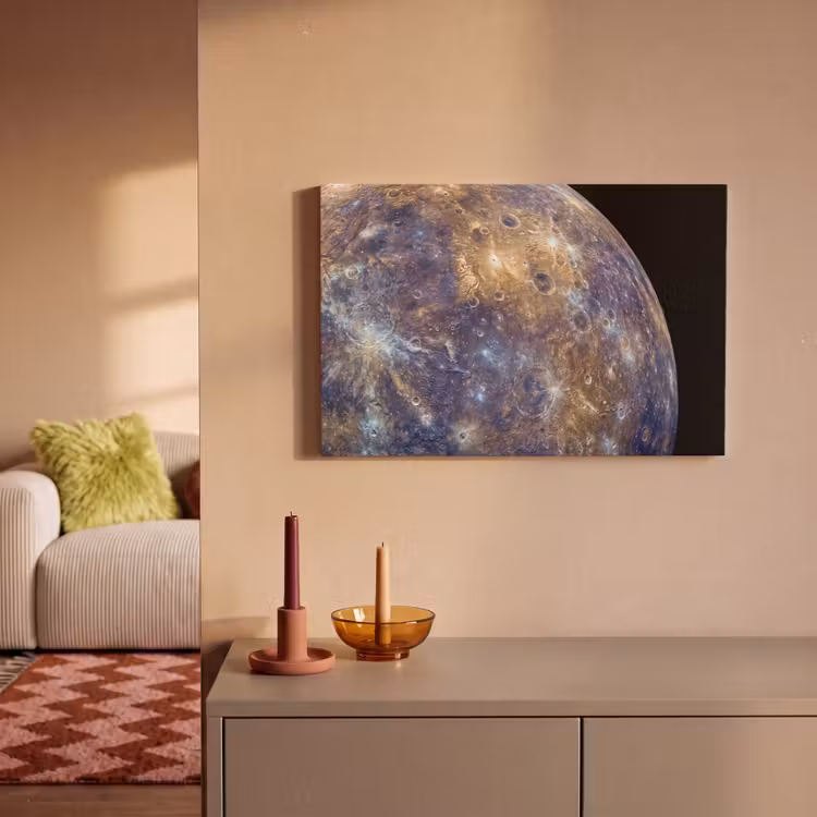 Canvas schilderij - Planeet - Kraters - Ruimte — 1