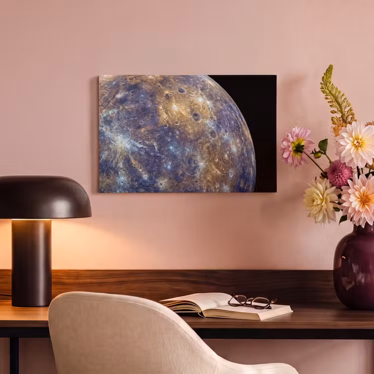 Canvas schilderij - Planeet - Kraters - Ruimte — 5