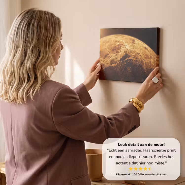 Canvas schilderij - Planeet - Ruimte - Oranje — 2