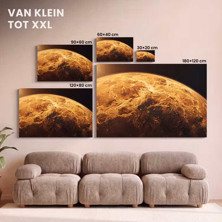 Canvas schilderij - Planeet - Ruimte - Oranje — 7