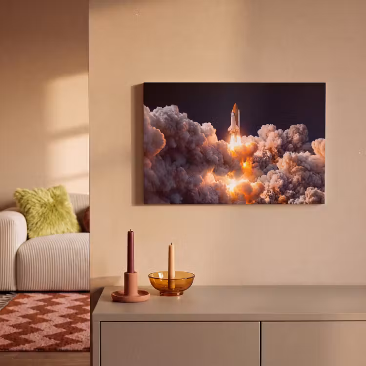 Canvas schilderij - Ruimtevaartuig - Lancering - Sterren — 1