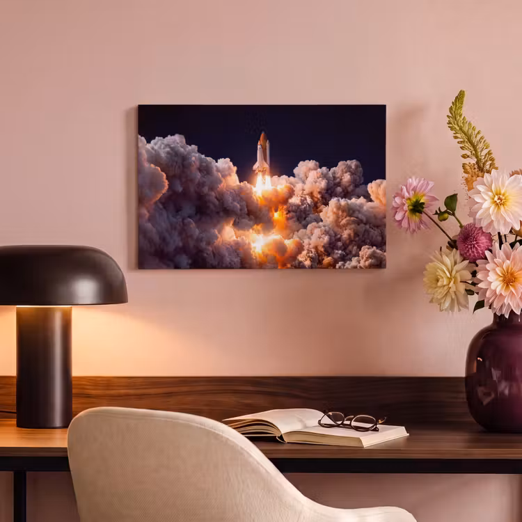 Canvas schilderij - Ruimtevaartuig - Lancering - Sterren — 5