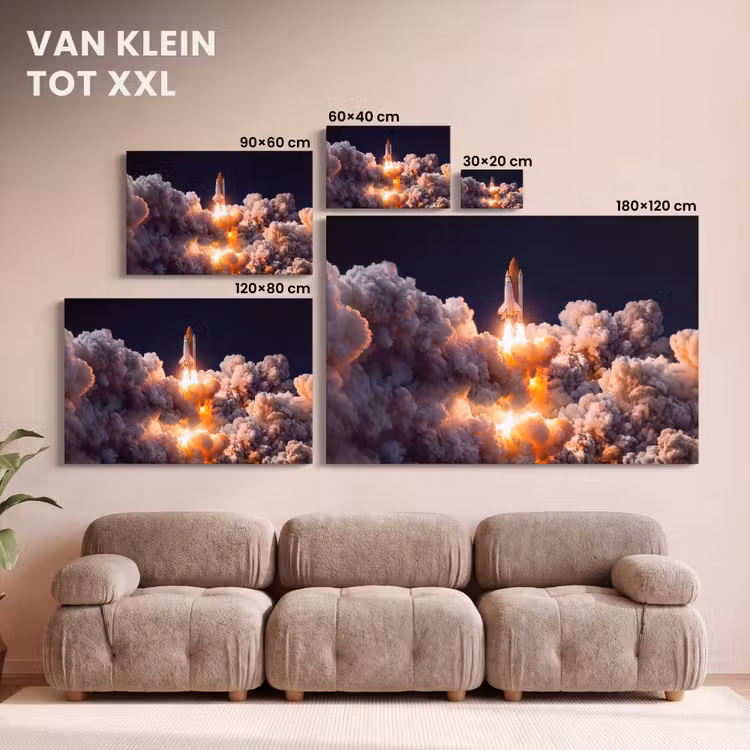 Canvas schilderij - Ruimtevaartuig - Lancering - Sterren — 7