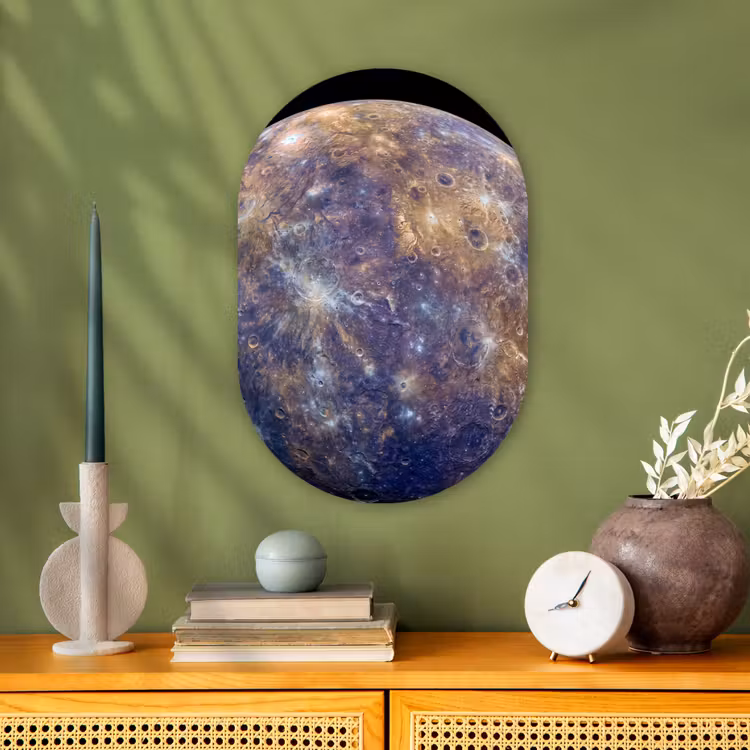 Muurovaal - Kunststof - Planeet - Kraters - Ruimte — 3