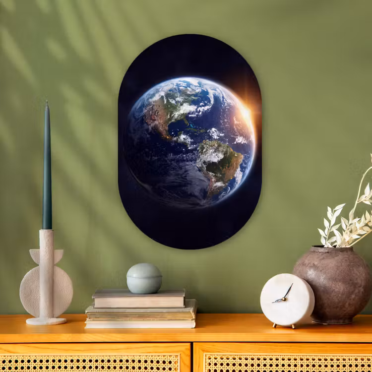 Muurovaal - Kunststof - Planeet - Ruimte - Kosmos — 2