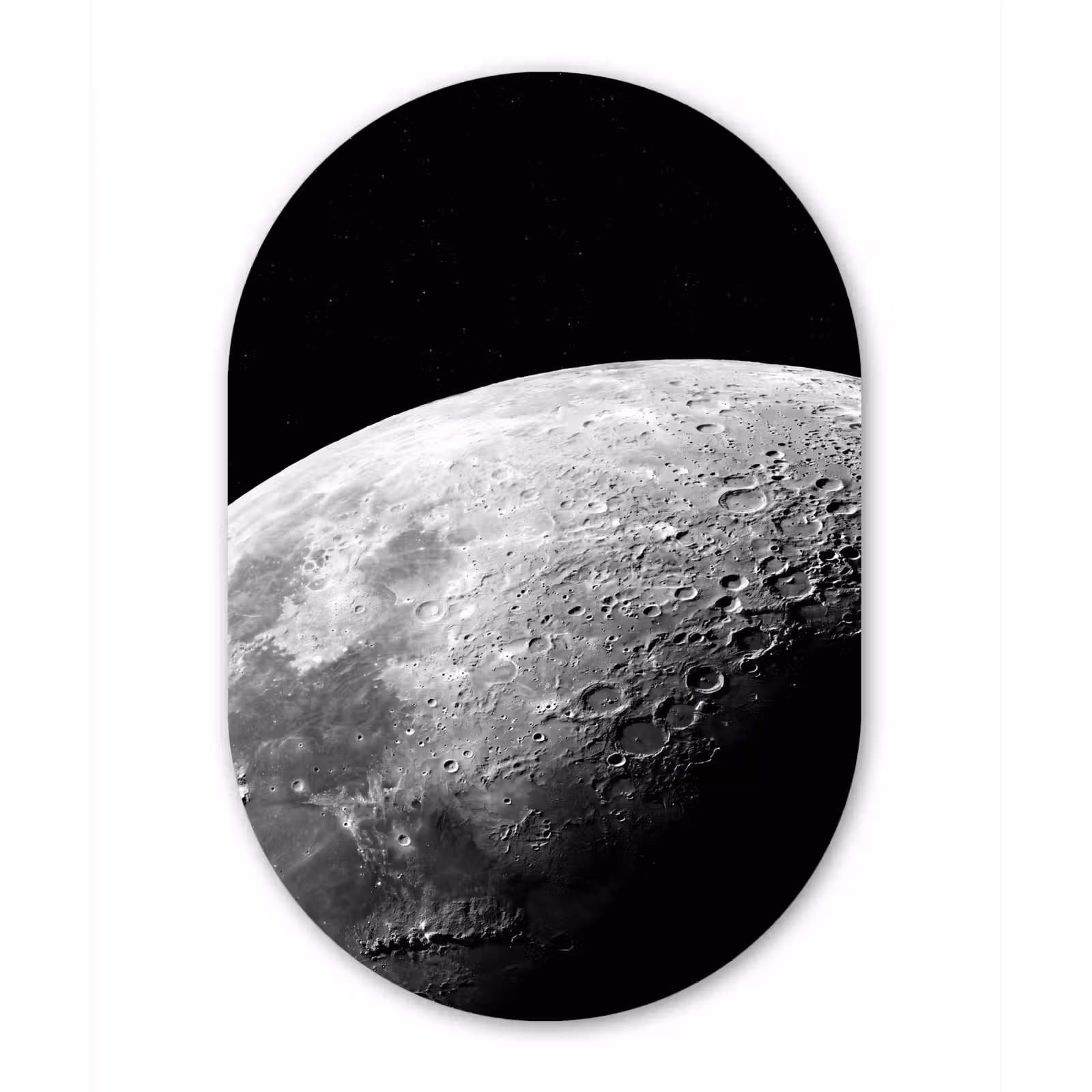 Muurovaal - Glas - Maan - Kraters - Ruimte — 1