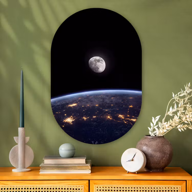 Muurovaal - Glas - Aarde - Nacht - Ruimte — 2