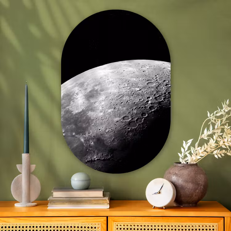 Muurovaal - Glas - Maan - Kraters - Ruimte — 2