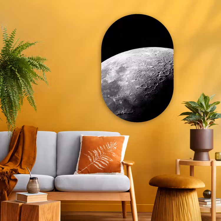 Muurovaal - Glas - Maan - Kraters - Ruimte — 3