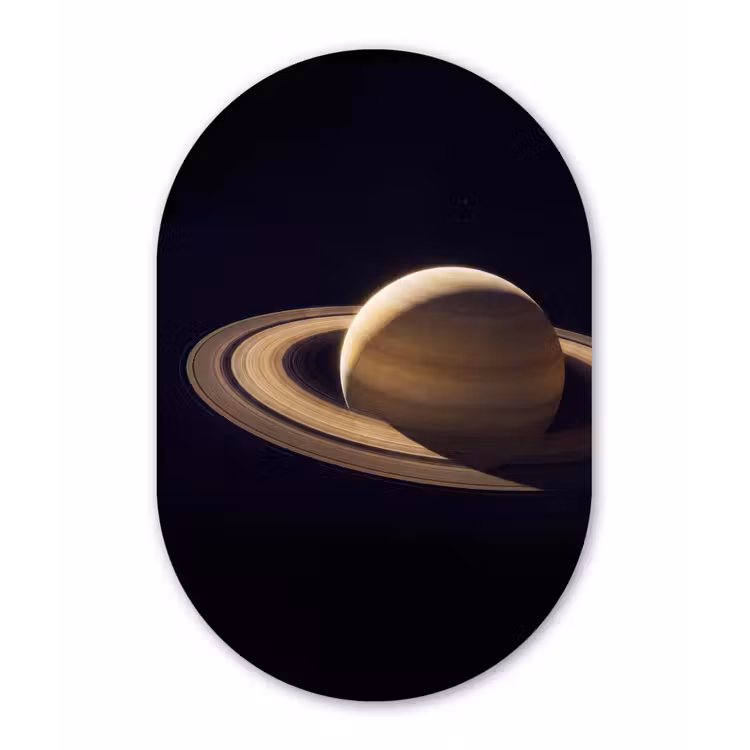 Muurovaal - Glas - Planeet - Ringen - Ruimte — 1