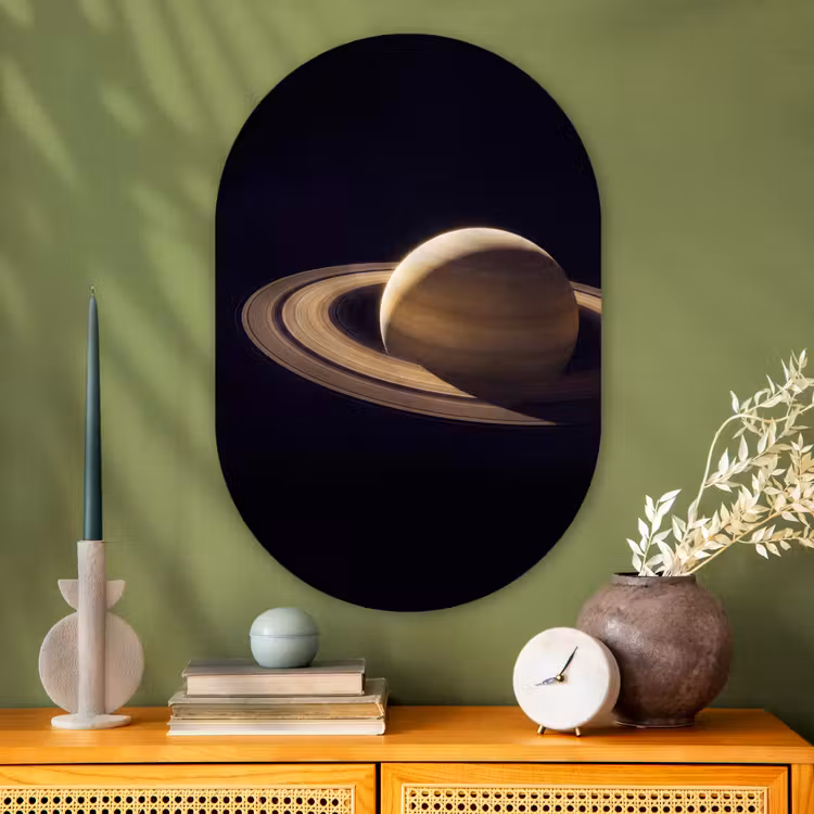 Muurovaal - Glas - Planeet - Ringen - Ruimte — 2