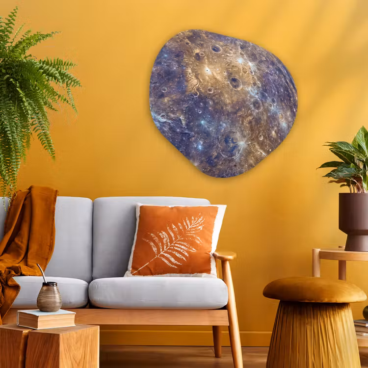 Organisch schilderij - Glas - Planeet - Kraters - Ruimte — 3