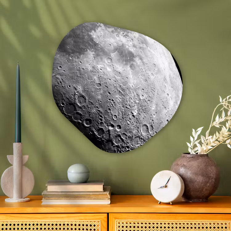Organisch schilderij - Glas - Maan - Kraters - Ruimte — 2