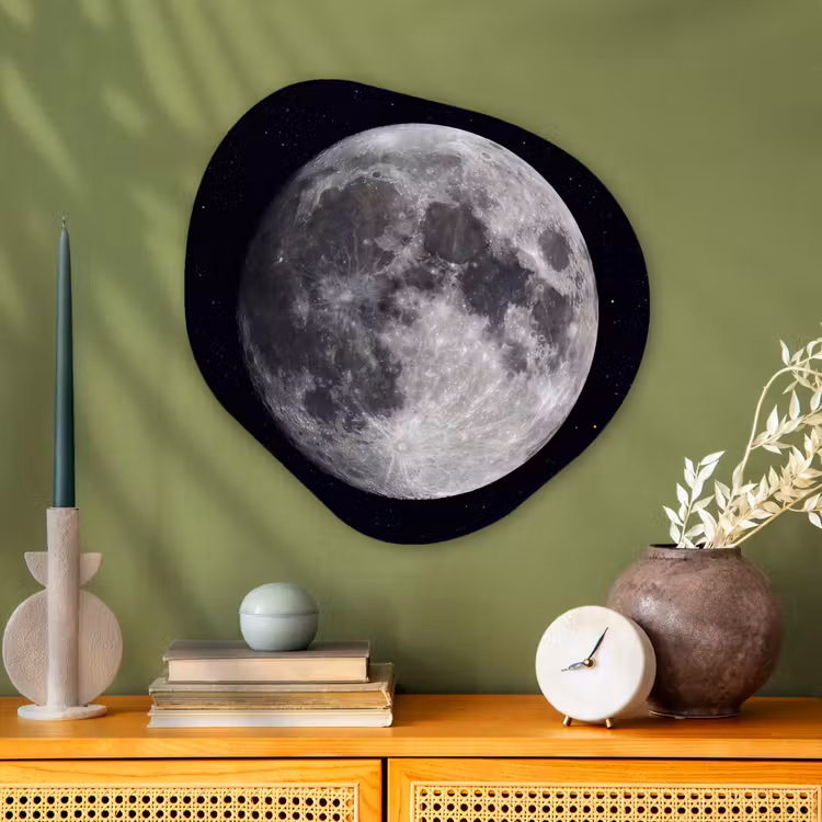 Organisch schilderij - Glas - Maan - Sterren - Ruimte — 2