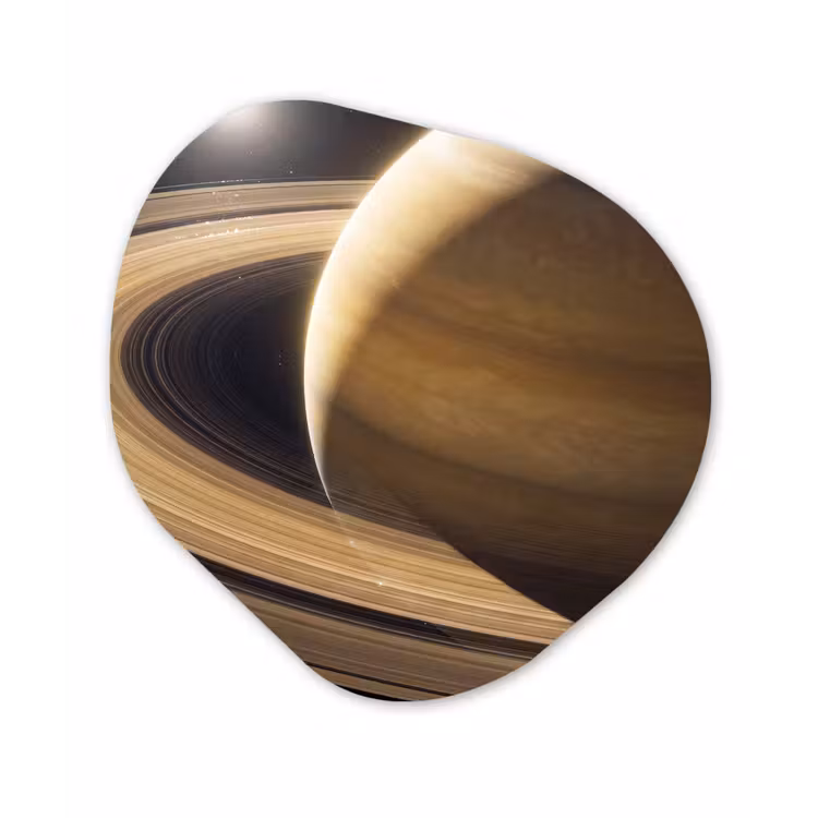 Organisch schilderij - Glas - Planeet - Ringen - Ruimte — 1