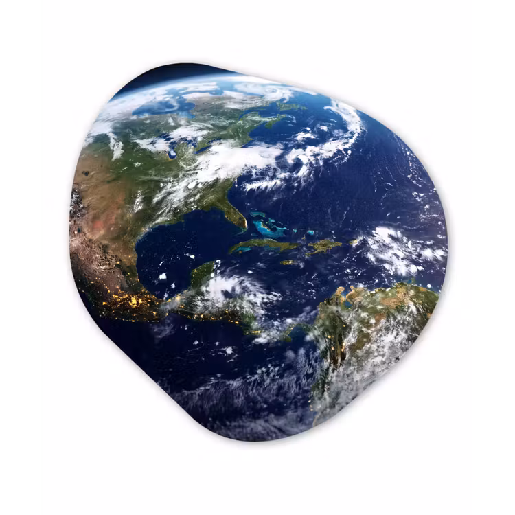 Organisch schilderij - Glas - Planeet - Ruimte - Kosmos — 1