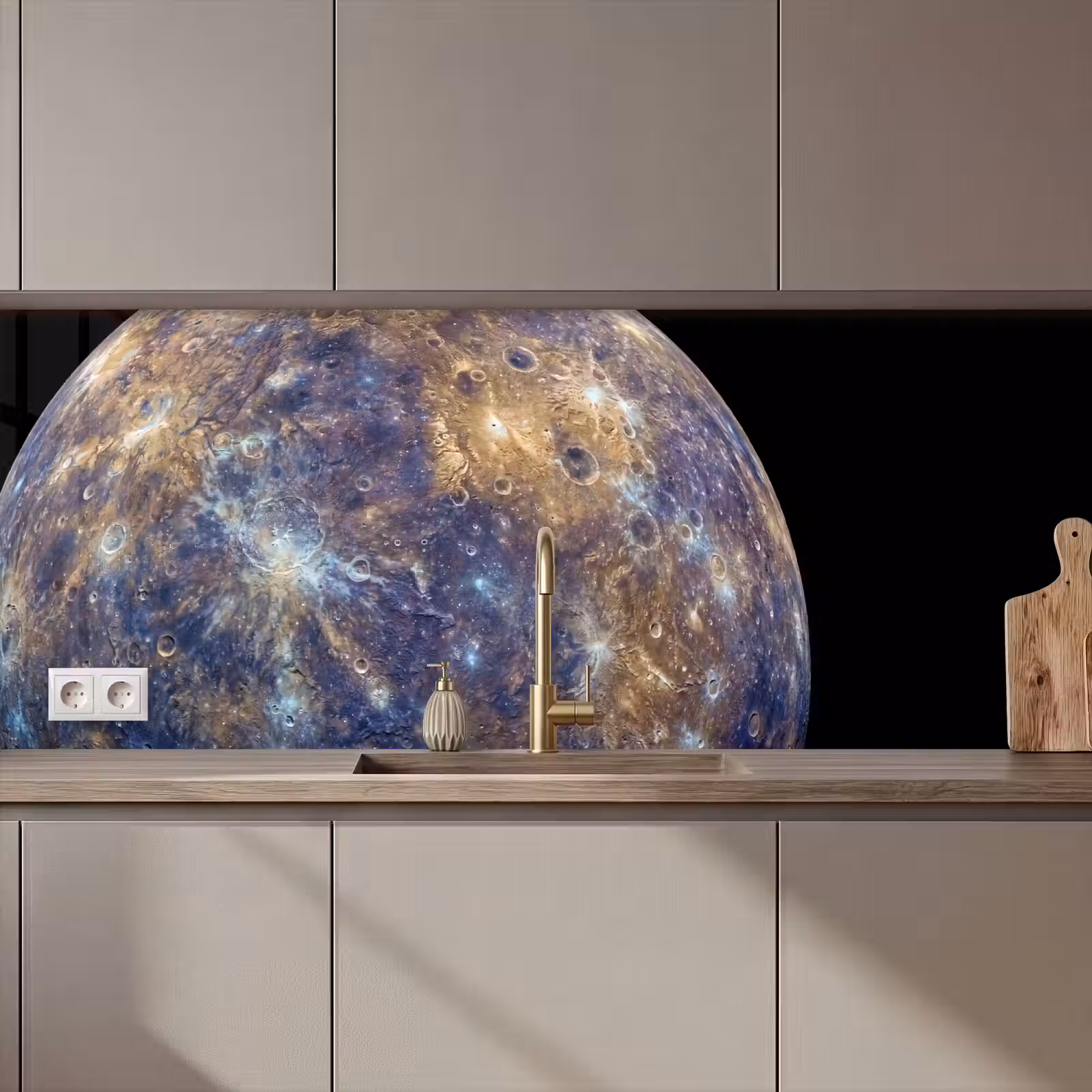 Keuken achterwand - Planeet - Kraters - Ruimte — 1