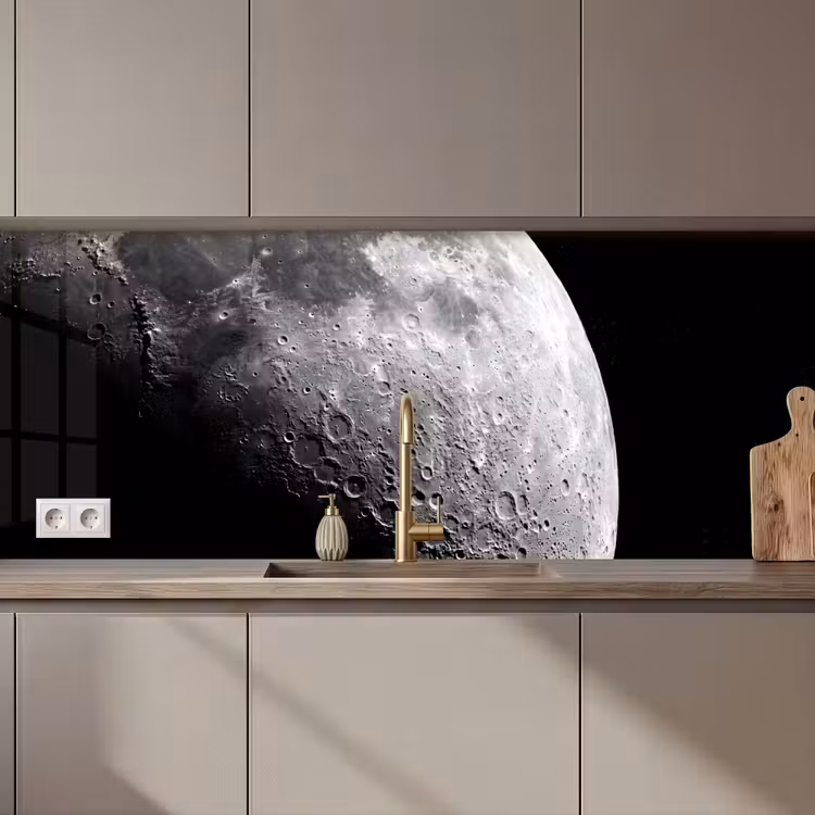 Keuken achterwand - Maan - Kraters - Ruimte — 1