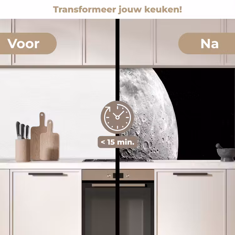 Keuken achterwand - Maan - Kraters - Ruimte — 2