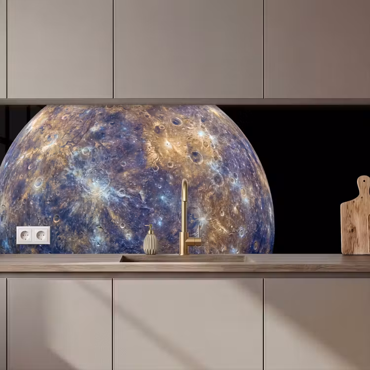 Keuken achterwand - Planeet - Kraters - Ruimte — 1