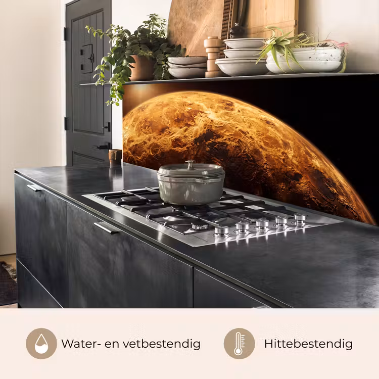 Keuken achterwand - Planeet - Ruimte - Oranje — 3