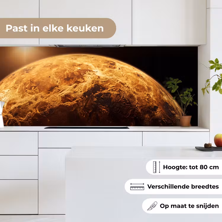 Keuken achterwand - Planeet - Ruimte - Oranje — 4