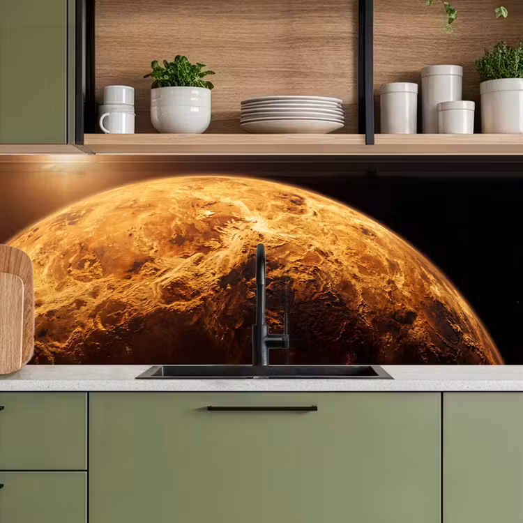 Keuken achterwand - Planeet - Ruimte - Oranje — 5