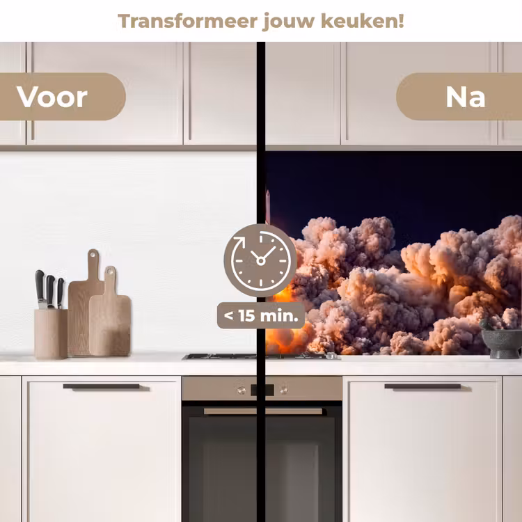 Keuken achterwand - Ruimtevaartuig - Lancering - Sterren — 2