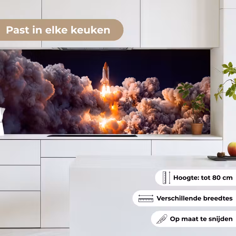 Keuken achterwand - Ruimtevaartuig - Lancering - Sterren — 4