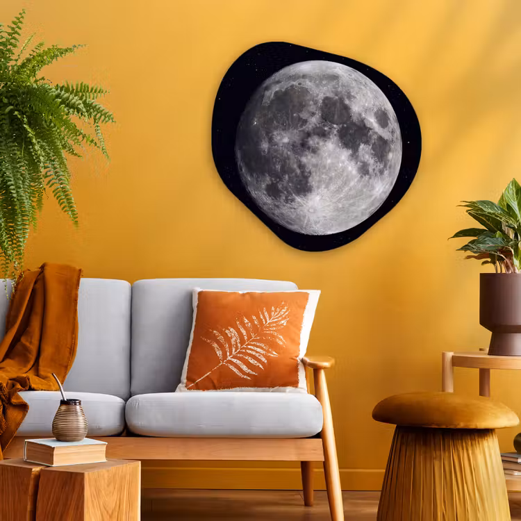Organische schilderij - Aluminium - Maan - Sterren - Ruimte — 3