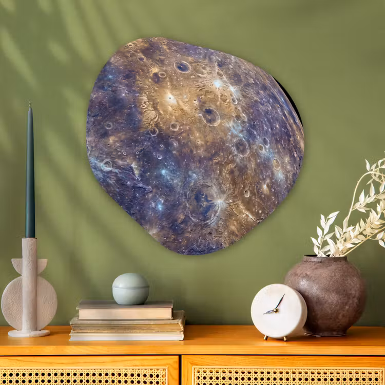 Organische schilderij - Aluminium - Planeet - Kraters - Ruimte — 2